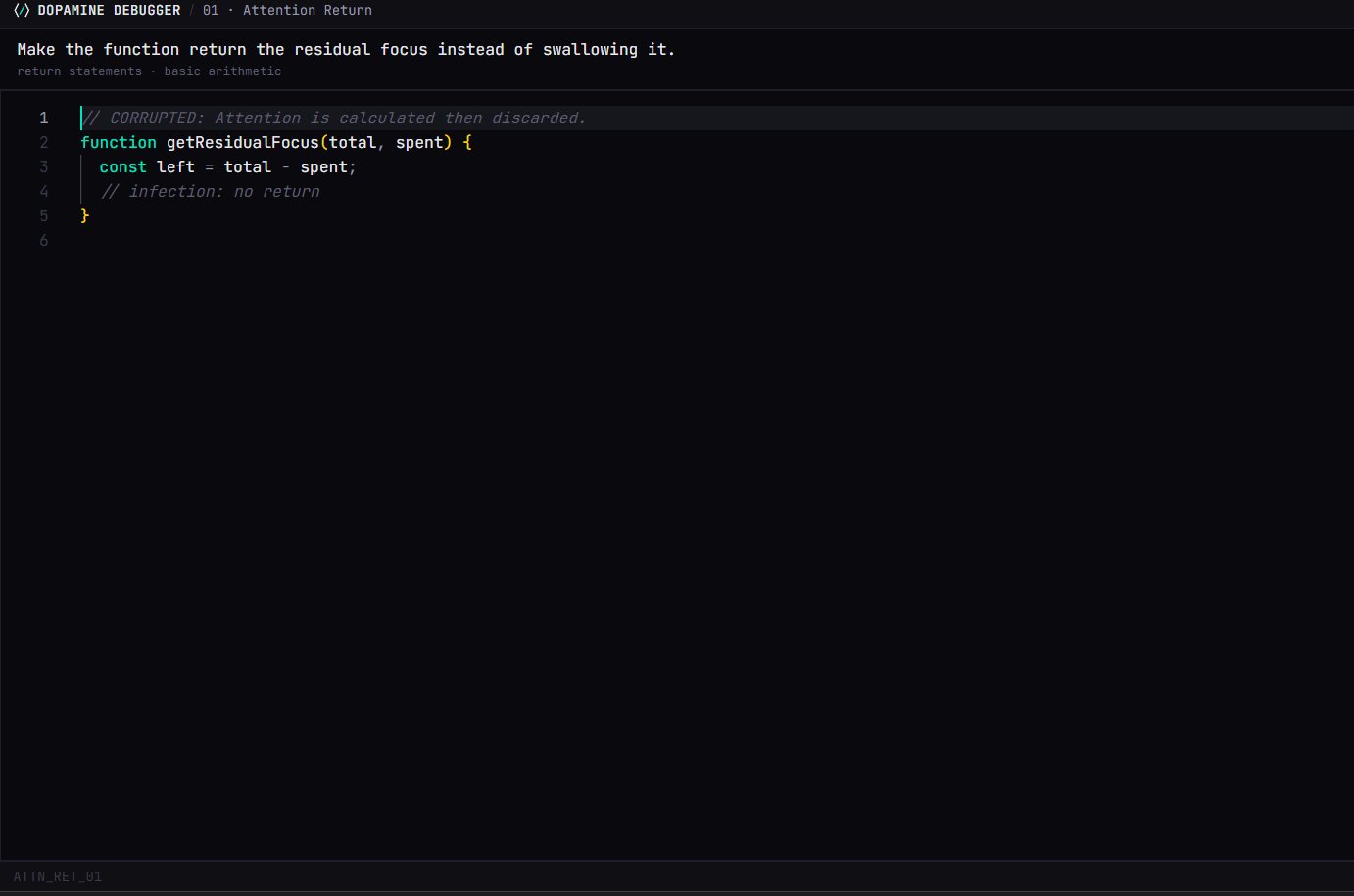 Dopamine Debugger interface